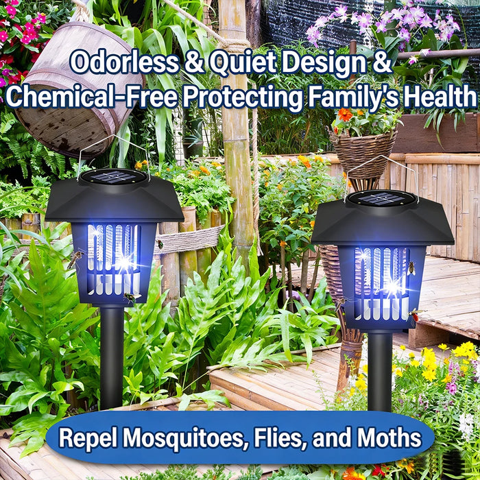 Solar Bug Zapper – Waterproof UV Mosquito Killer Lamp, Portable Cordless Indoor & Outdoor - photo 4