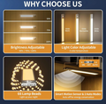 🔥Pro Version (11.8 in)🔥Smart sensor LED light, fast-charging cable, magnetic mount, 3 color modes, drill-free installation.