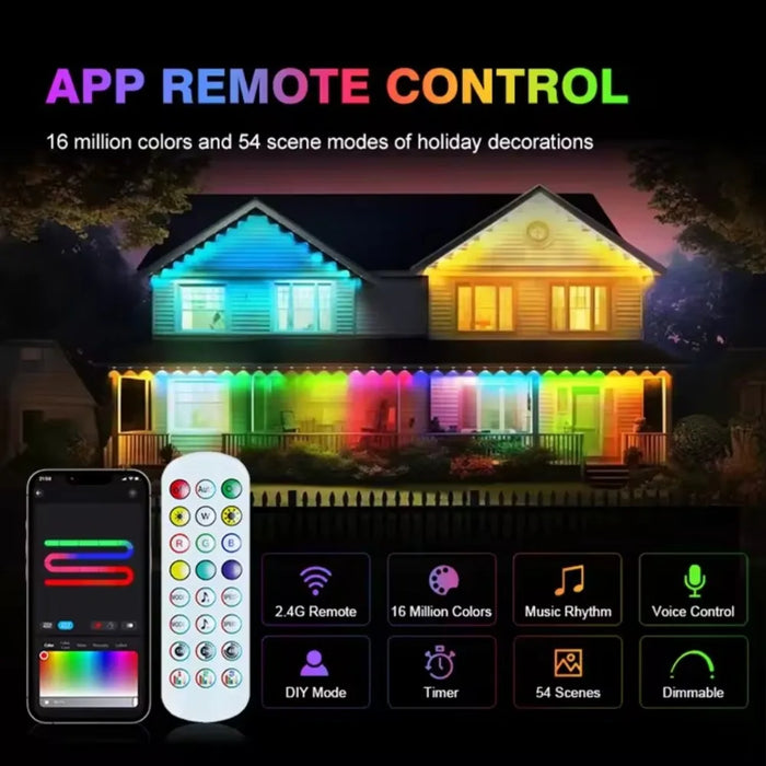 Smart Permanent Outdoor Lights – App Control, Music Sync, IP67 Waterproof - photo 2