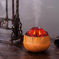 Charcoal Fire Aroma Diffuser – 300ML Mini Humidifier with Night Light