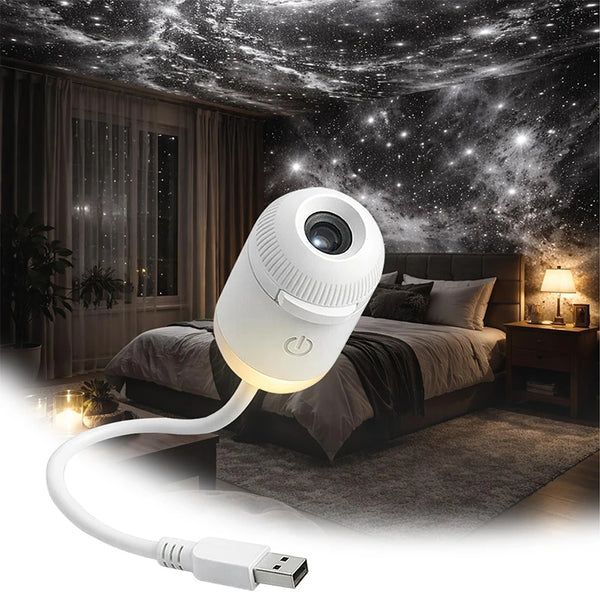 Mini Galaxy Star Projector – 2-in-1 Night Light for Bedroom, Car & Kids Gift