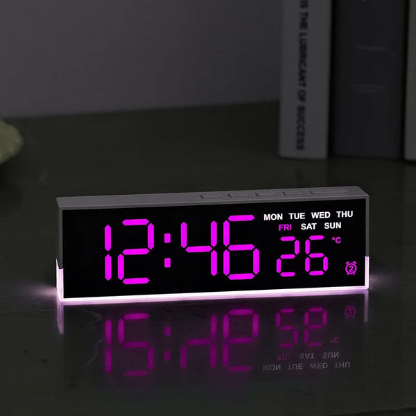 USB LED Alarm Clock with Dual Alarms & Night Light