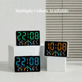Smart LED Wall Clock with Temp, Humidity & Dual Alarms