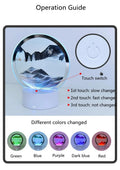 3D Flowing Sand Art Night Light – Hourglass Desk Lamp for Home Decor & Gift