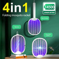Foldable 3000V Electric Mosquito Racket – UV Bug Zapper, USB Rechargeable