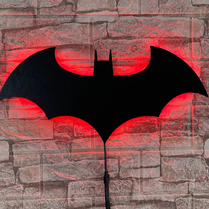 Wooden Bat Wall Lamp – LED Remote Control Night Light for Bedroom & Living Room - photo 4