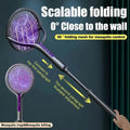 Telescopic Electric Fly Swatter – Rotatable Mesh, USB Rechargeable, Extended Reach