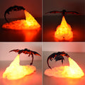 3D Fire Dragon LED Night Light – USB Rechargeable Table Lamp & Gift Decor