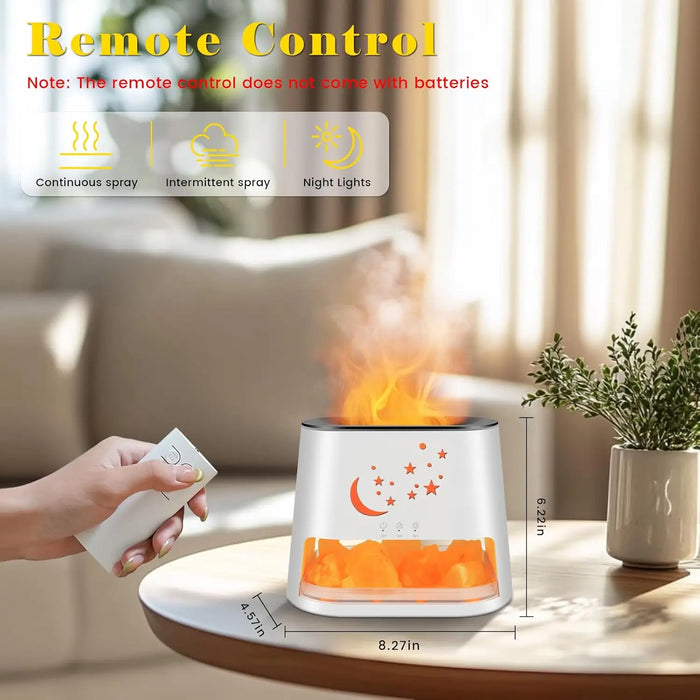 Himalayan Salt Lamp & Essential Oil Diffuser – 260ml, 8 LED Colors, Remote Control & Auto-Off Timer - photo 1