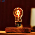 Levitating Bulb Lamp – Magnetic Floating Desk Light, Auto-Rotating Night Light & Unique Gift