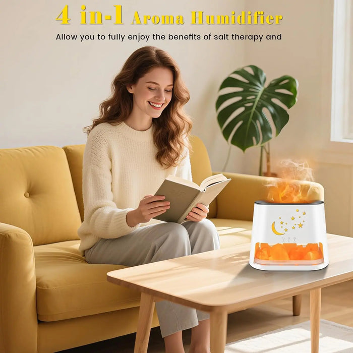 Himalayan Salt Lamp & Essential Oil Diffuser – 260ml, 8 LED Colors, Remote Control & Auto-Off Timer - photo 3
