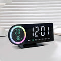 LED Digital Alarm Clock – 7-Color Display, Dual Alarm, 5 Brightness Levels, USB
