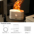 USB Flame Aroma Diffuser – 7-Color LED Humidifier for Bedroom & Desktop