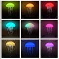 LED Jellyfish Lamp – Color Gradient Night Light with Remote Control & Long Battery Life