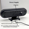 USB Digital LED Alarm Clock with RGB Night Light