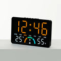 Smart LED Wall Clock with Temp, Humidity & Dual Alarms