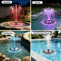 3.5W Solar Fountain Pump Kit – 7 Nozzles, 7-Color LED Light for Bird Bath & Garden