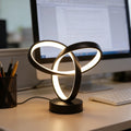 Modern Art Desk Lamp – USB Tri-Color LED for Bedroom & Office