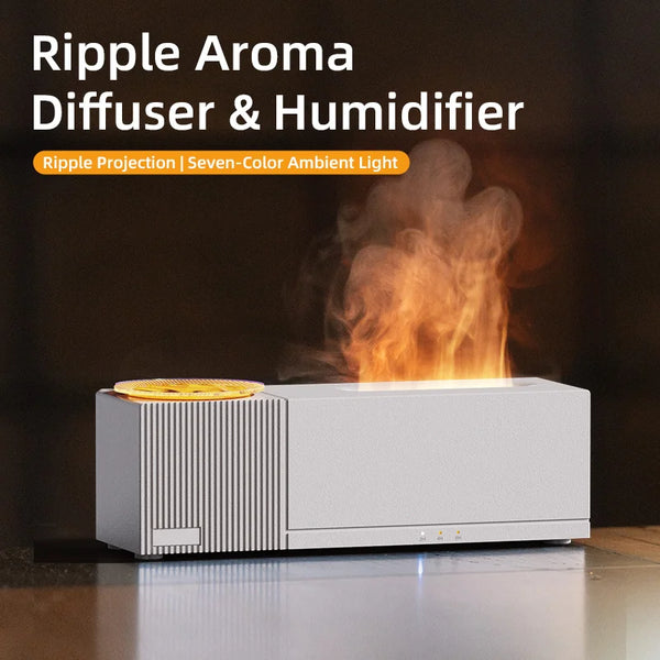 Flame Aroma Diffuser – 7 Flame Effects, Color LED Light for Home Decor & Christmas Gift
