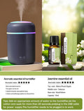 300ml Aroma Diffuser & Humidifier – 7-Color LED Light for Car & Home