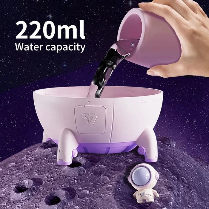 Space Capsule Humidifier – 220ml USB Rechargeable Aroma Diffuser with 7 LED Colors - photo 4